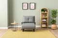 Fotoliu extensibil, Futon, 859FTN2347, Metal , Gri deschis