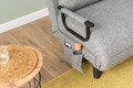 Fotoliu extensibil, Futon, 859FTN2347, Metal , Gri deschis