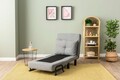 Fotoliu extensibil, Futon, 859FTN2347, Metal , Gri deschis