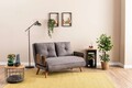 Canapea extensibila 2 locuri, Futon, 859FTN2718, Metal , Gri