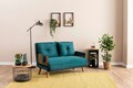 Canapea extensibila 2 locuri, Futon, 859FTN2719, Metal , Verde petrol