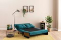 Canapea extensibila 2 locuri, Futon, 859FTN2719, Metal , Verde petrol