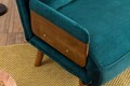 Canapea extensibila 2 locuri, Futon, 859FTN2719, Metal , Verde petrol
