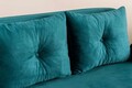 Canapea extensibila 2 locuri, Futon, 859FTN2719, Metal , Verde petrol
