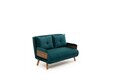 Canapea extensibila 2 locuri, Futon, 859FTN2719, Metal , Verde petrol