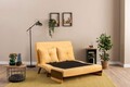 Canapea extensibila 2 locuri, Futon, 859FTN2720, Metal , Galben mustar