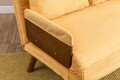 Canapea extensibila 2 locuri, Futon, 859FTN2720, Metal , Galben mustar