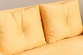 Canapea extensibila 2 locuri, Futon, 859FTN2720, Metal , Galben mustar