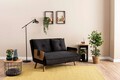 Canapea extensibila 2 locuri, Futon, 859FTN2721, Metal , Negru
