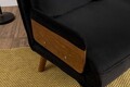 Canapea extensibila 2 locuri, Futon, 859FTN2721, Metal , Negru