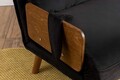 Canapea extensibila 2 locuri, Futon, 859FTN2721, Metal , Negru