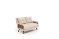 Canapea extensibila 2 locuri, Futon, 859FTN2722, Metal , Crem