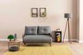 Canapea extensibila 2 locuri, Futon, 859FTN2723, Metal , Gri deschis