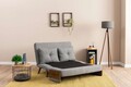 Canapea extensibila 2 locuri, Futon, 859FTN2723, Metal , Gri deschis