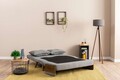 Canapea extensibila 2 locuri, Futon, 859FTN2723, Metal , Gri deschis