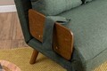Canapea extensibila 2 locuri, Futon, 859FTN2725, Metal , Verde