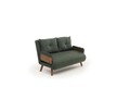 Canapea extensibila 2 locuri, Futon, 859FTN2725, Metal , Verde