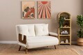 Canapea extensibila 2 locuri, Futon, 859FTN2726, Metal , Alb