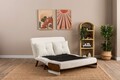 Canapea extensibila 2 locuri, Futon, 859FTN2726, Metal , Alb