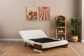 Canapea extensibila 2 locuri, Futon, 859FTN2726, Metal , Alb