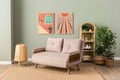 Canapea extensibila 2 locuri, Futon, 859FTN2727, Metal , Bej