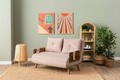 Canapea extensibila 2 locuri, Futon, 859FTN2727, Metal , Bej