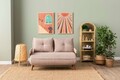 Canapea extensibila 2 locuri, Futon, 859FTN2727, Metal , Bej