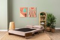 Canapea extensibila 2 locuri, Futon, 859FTN2727, Metal , Bej