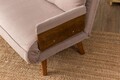 Canapea extensibila 2 locuri, Futon, 859FTN2727, Metal , Bej