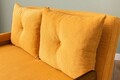 Canapea extensibila 2 locuri, Futon, 859FTN2728, Metal , Galben mustar