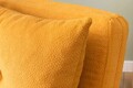 Canapea extensibila 2 locuri, Futon, 859FTN2728, Metal , Galben mustar