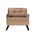 Fotoliu extensibil, Futon, 859FTN2865, Metal , Maro deschis