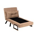 Fotoliu extensibil, Futon, 859FTN2865, Metal , Maro deschis