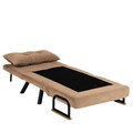 Fotoliu extensibil, Futon, 859FTN2865, Metal , Maro deschis
