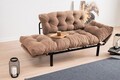 Canapea extensibila 2 locuri, Futon, 859FTN2866, Metal, Maro deschis