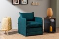 Fotoliu extensibil, Futon, 859FTN2878, Metal , Verde petrol