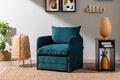 Fotoliu extensibil, Futon, 859FTN2878, Metal , Verde petrol