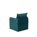 Fotoliu extensibil, Futon, 859FTN2878, Metal , Verde petrol