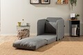 Fotoliu extensibil, Futon, 859FTN2881, Metal , Gri deschis