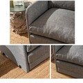 Fotoliu extensibil, Futon, 859FTN2881, Metal , Gri deschis