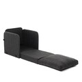 Fotoliu extensibil, Futon, 859FTN2882, Metal , Gri inchis