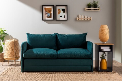 Canapea extensibila 2 locuri, Futon, 859FTN2885, Metal , Verde petrol