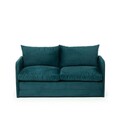 Canapea extensibila 2 locuri, Futon, 859FTN2885, Metal , Verde petrol