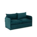 Canapea extensibila 2 locuri, Futon, 859FTN2885, Metal , Verde petrol