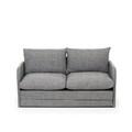 Canapea extensibila 2 locuri, Futon, 859FTN2888, Metal , Gri deschis