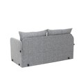 Canapea extensibila 2 locuri, Futon, 859FTN2888, Metal , Gri deschis