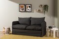 Canapea extensibila 2 locuri, Futon, 859FTN2889, Metal , Gri inchis