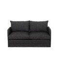Canapea extensibila 2 locuri, Futon, 859FTN2889, Metal , Gri inchis
