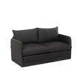 Canapea extensibila 2 locuri, Futon, 859FTN2889, Metal , Gri inchis