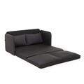 Canapea extensibila 2 locuri, Futon, 859FTN2889, Metal , Gri inchis